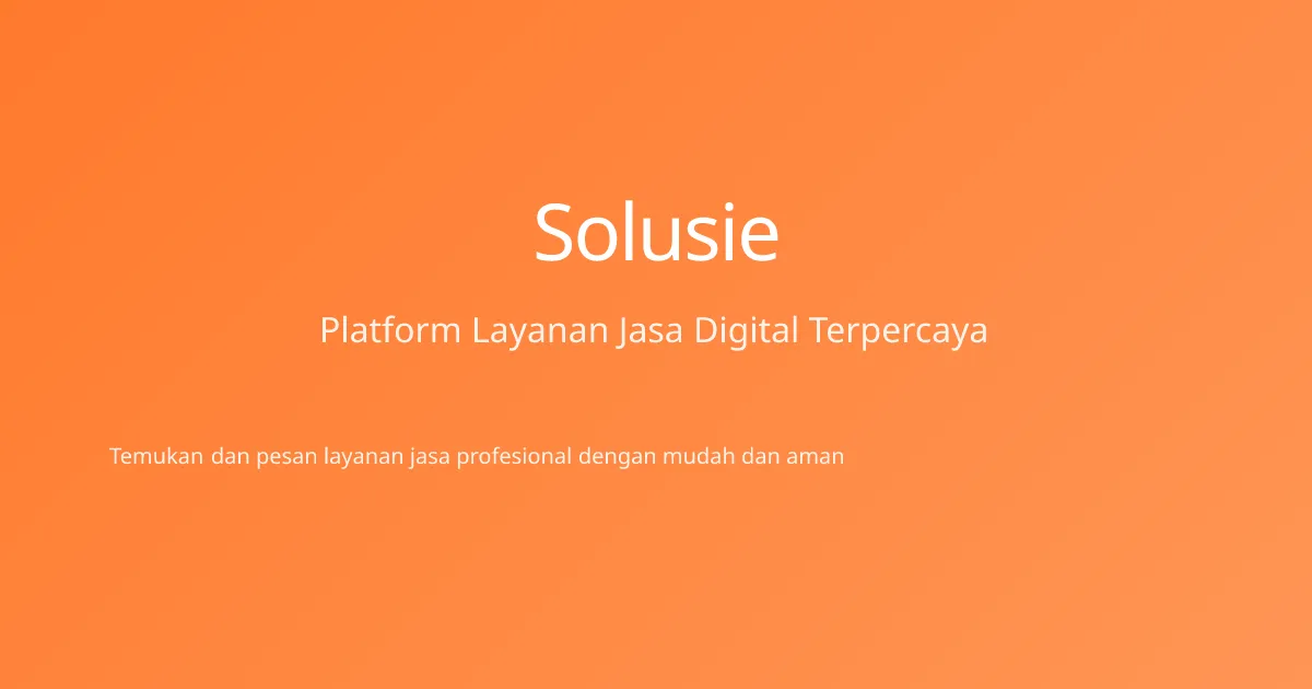 SUPARNO SERVICE: Solusi Jasa & Layanan Terpercaya di Nusadadi